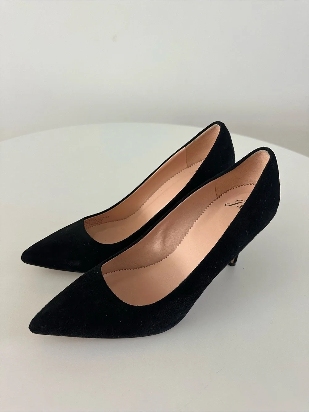 New J Crew Black Suede Pointed-Toe Stiletto Pumps - Women